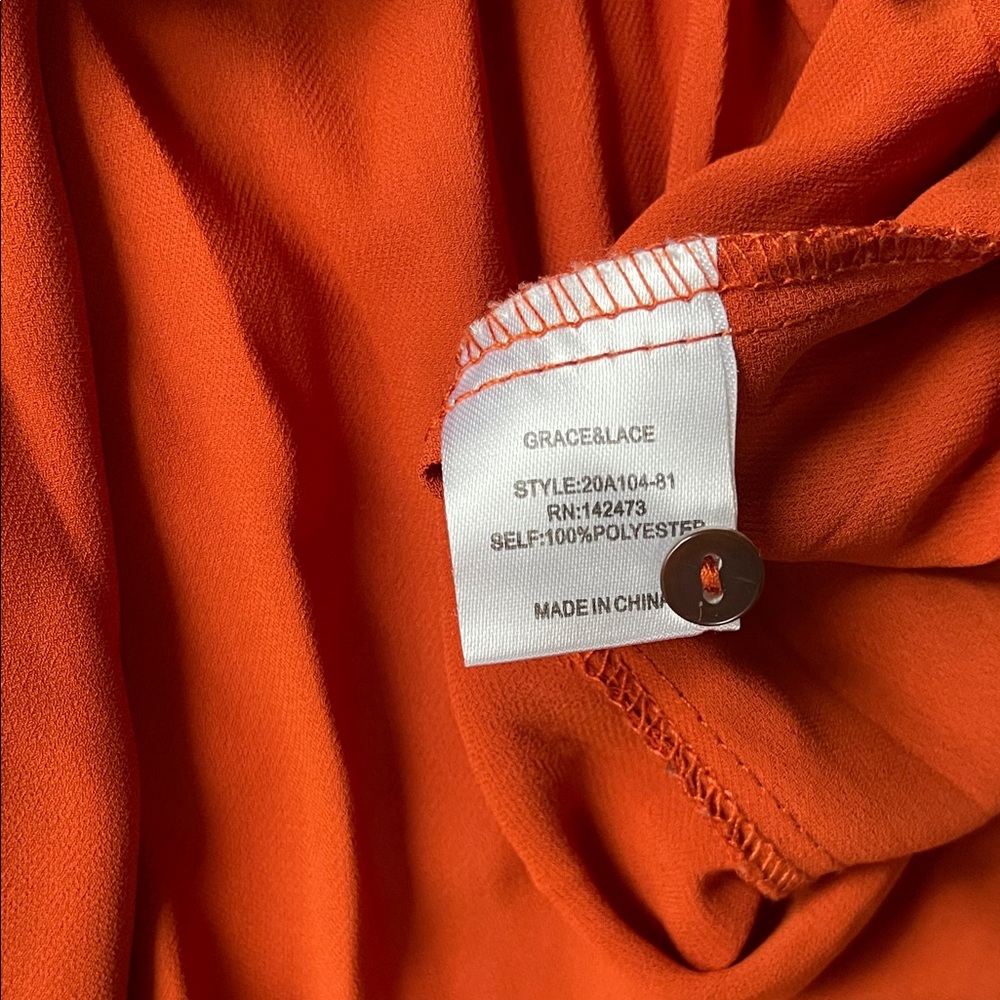 Grace & Lace Spice Pleated Blouse Size L - Picture 7 of 7